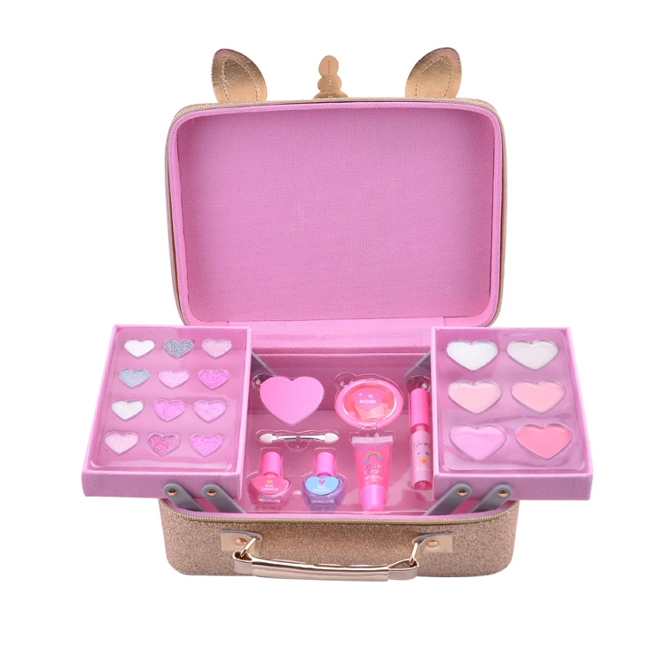 Детский макияж подарок лак для ногтей Блеск для губ Тени для век все в одном нетоксичные стойкие