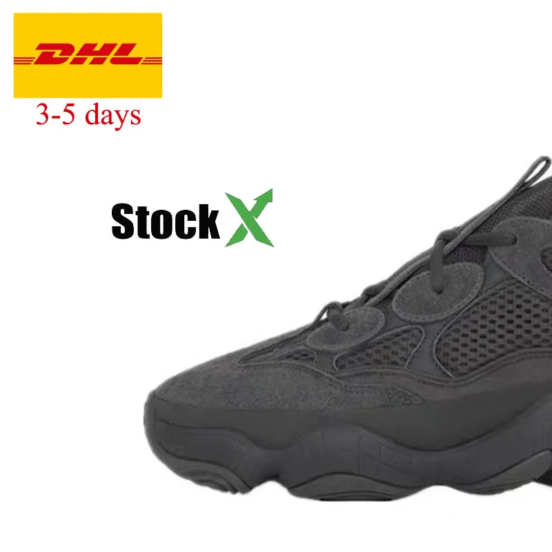 Best Quality OG TOP Genuine Leather yeezy 500 utility black shoes Casual ash grey yeezy Sneakers with box