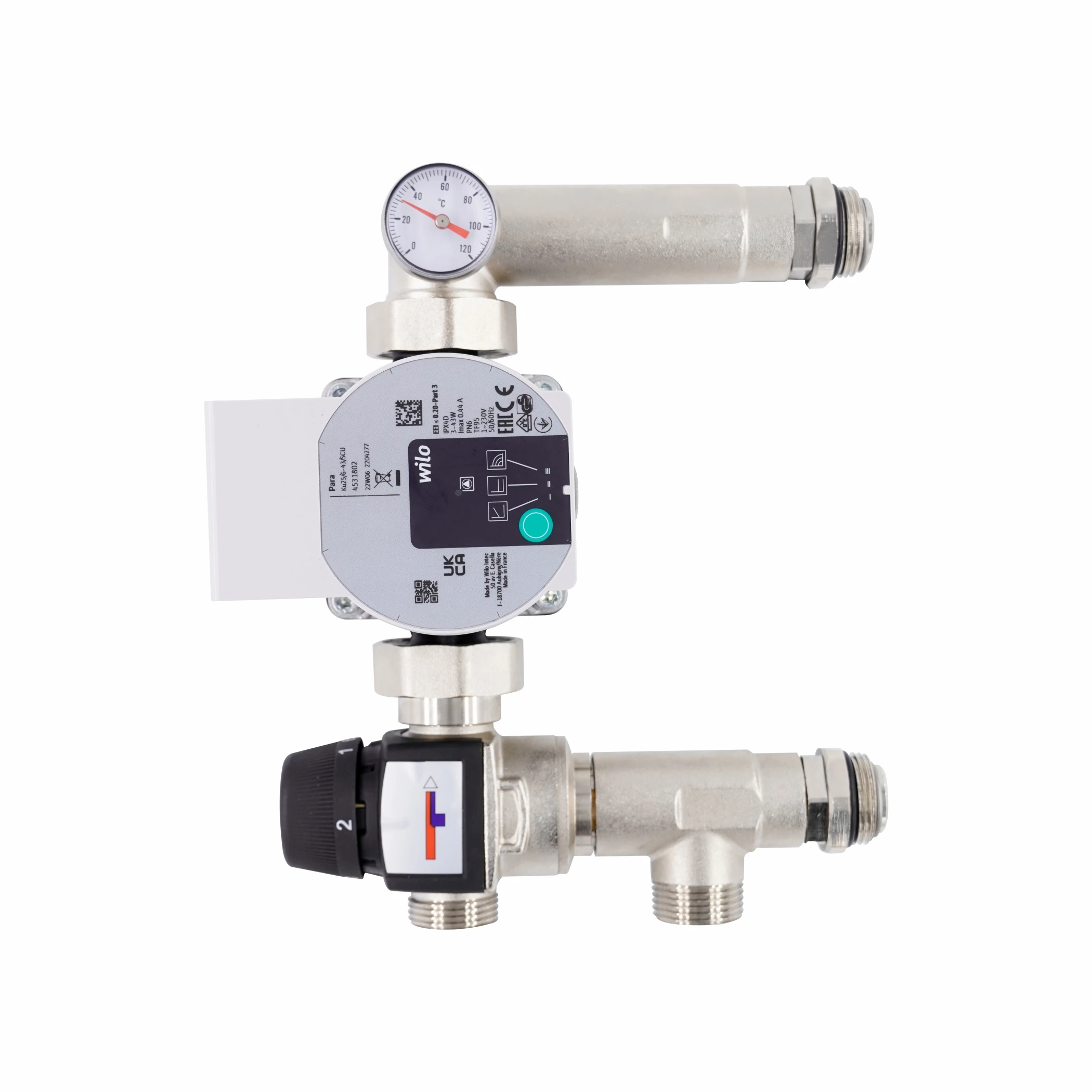 ZHONGLIANG floor heating and water mixing system compact thermostatic mixing control set