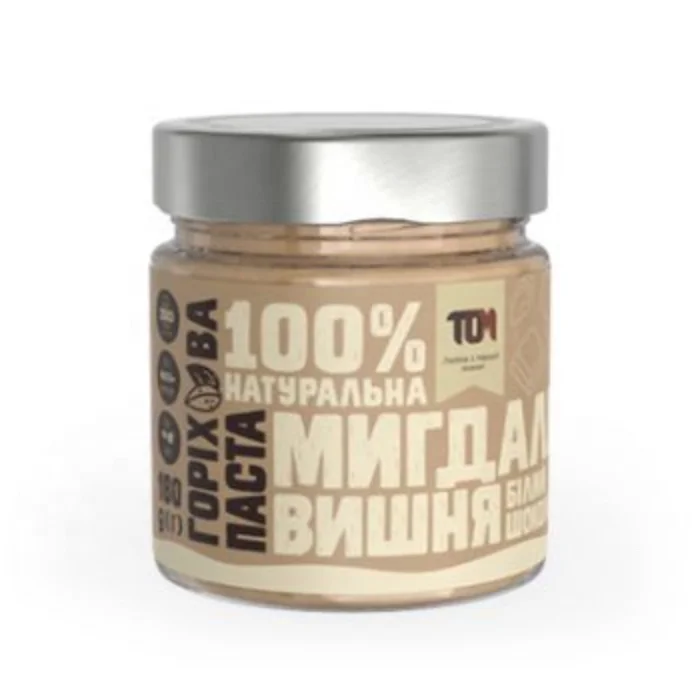 180ml Natural Jars Paste WHITE CHOCOLATE & CHERRY - ALMOND BUTTER