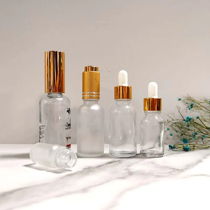 Лидер продаж роскошная Матовая Белая косметическая стеклянная бутылка для эфирного масла 10 мл 30 с золотой капельницей и бумажной трубкой
