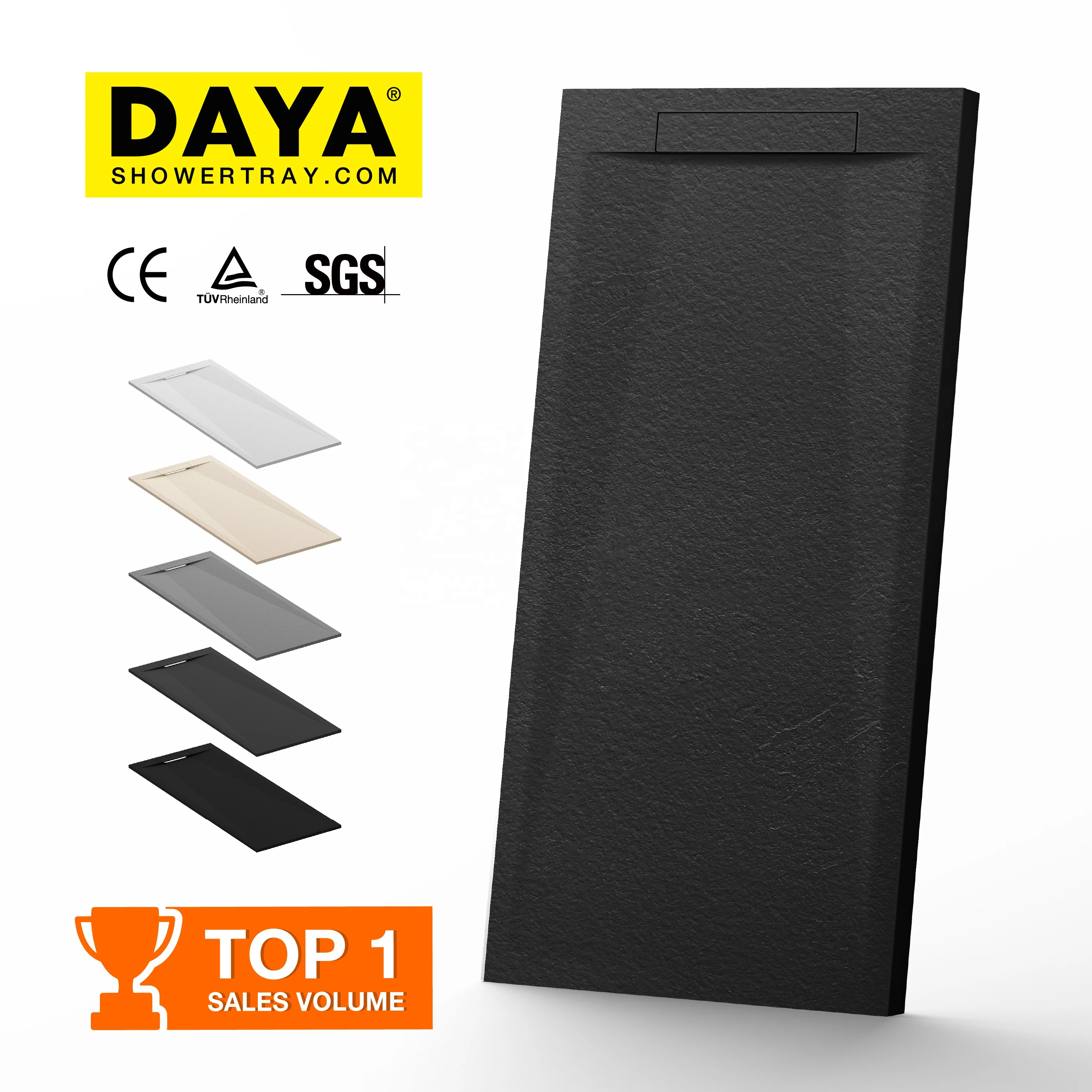 Wet Room Square Marble Shower Tray Freestanding Cultured Shower Pan Receveur Douche For Shower Cabin