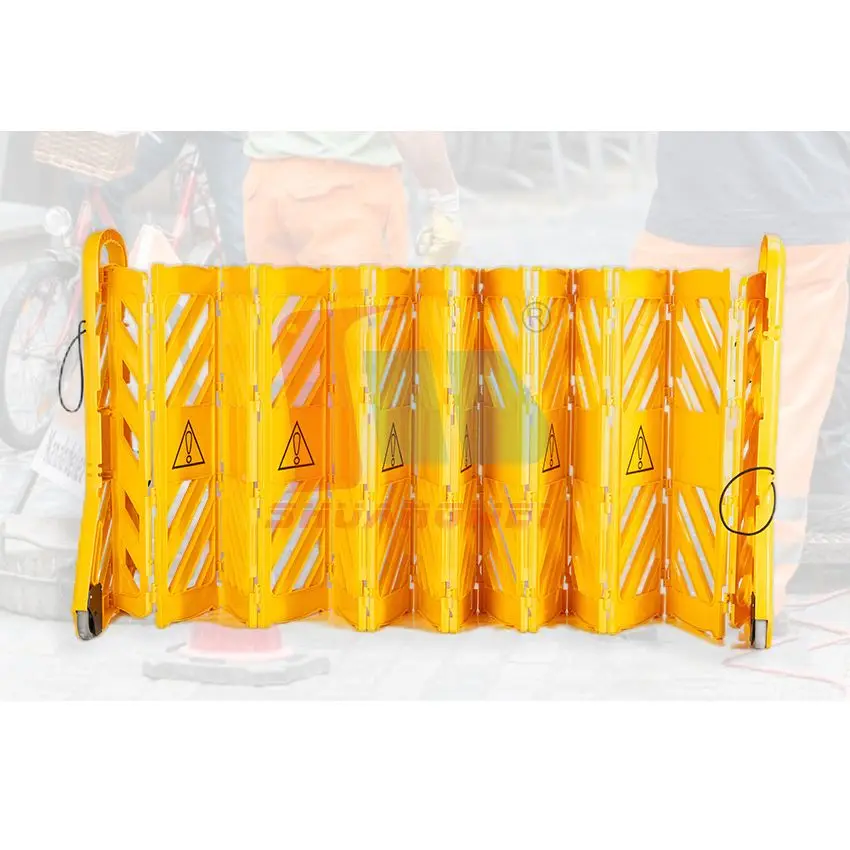 Temporary Movable Foldable Security Pedestrian Barricades Isolation Fence Retractable Safety Barrier Plastic Traffic Barrier