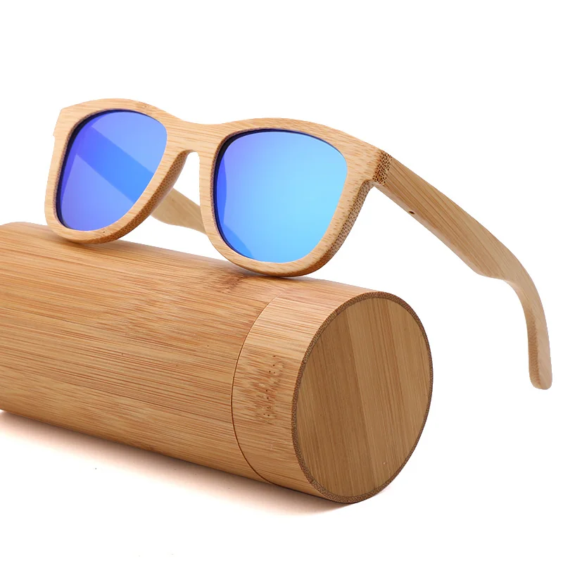 Ready Stock hot selling handmade wooden polarized lens wood bamboo sunglasses custom logo men