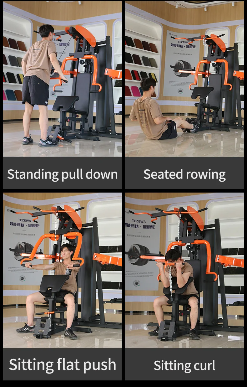 3 Station Mutli Function Home Gym Equipment Weight Exercise Muscle Cable Crossover Training Machine