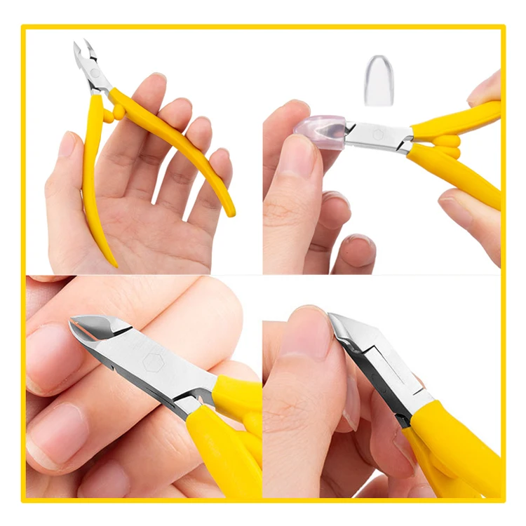 Новые популярные кусачки для ногтей из нержавеющей стали с силиконовой ручкой, лучший продавец для обрезки кутикулы