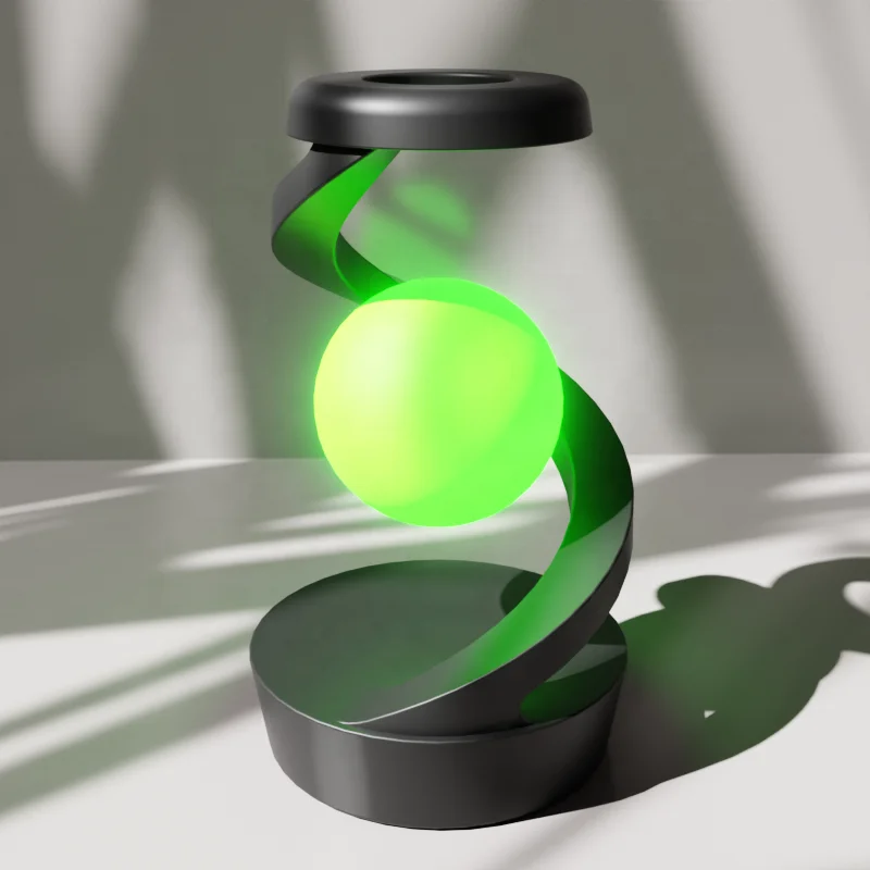 Rotating Levitating Lamp with Wireless Charging Romantic Home Decor RGB Night Light Rechargeable Bedside Lamp