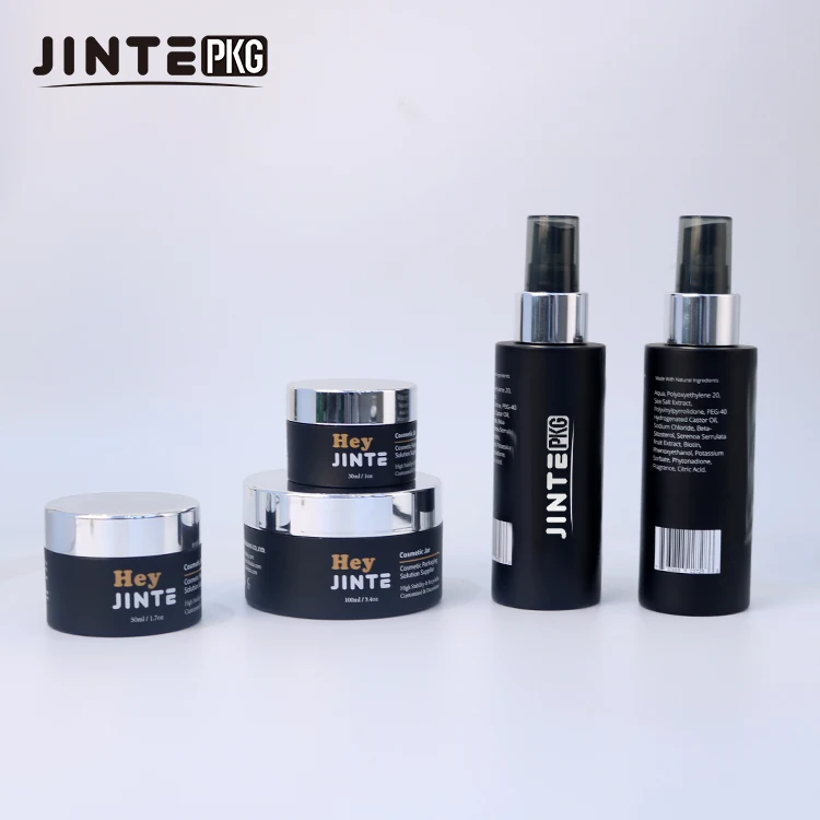 Empty Cosmetic Plastic Jar For Body Butter PETG Cosmetic Jar and PET Toner Plastic Bottle