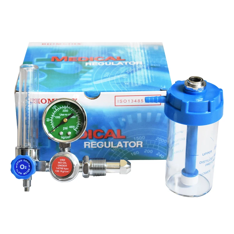 medical oxygen regulator regulator oksigen medis with humidifier