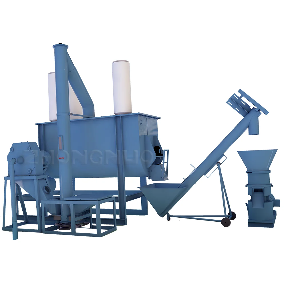 2000Kg Per Hr Animal Pellet Mash Feed Mill Plant Cattle Sheep Goat Pet Swine Chicken Mash Pellet Feed Making Machine