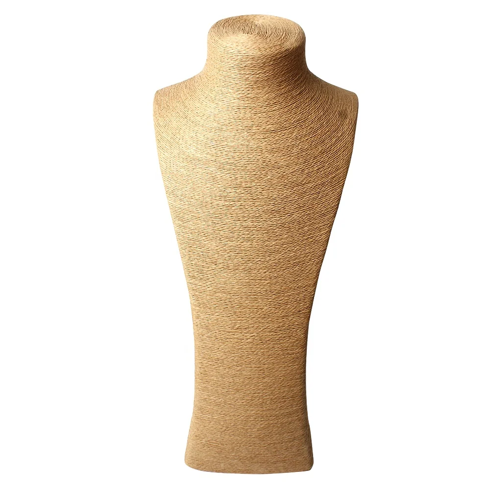 67227A  3-D Twine Decorative Mannequin Bust Jewelry Stand/Necklace Display Holder