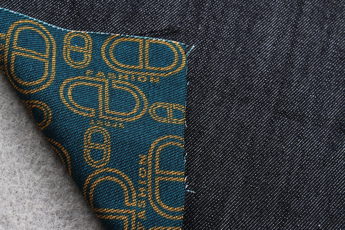 Printing Denim Fabric Customized Print Pattern On Jeans Fabric Face And Back Side