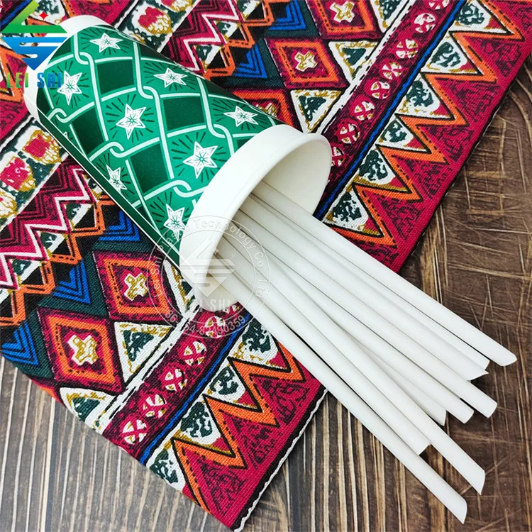 Bamboo biodegradable material 8*230mm degradable coffee drinking straws