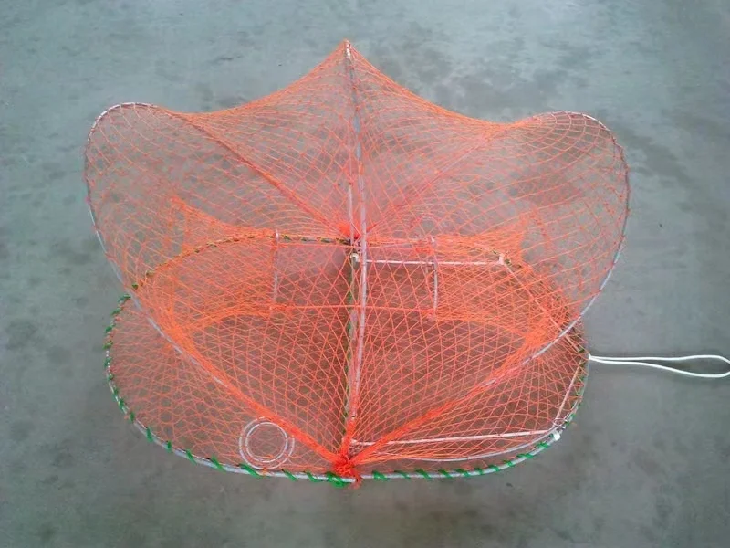 Multi-color metal skeleton durable spring cage  poisson user popular fish cage for fish farming opera house net trap