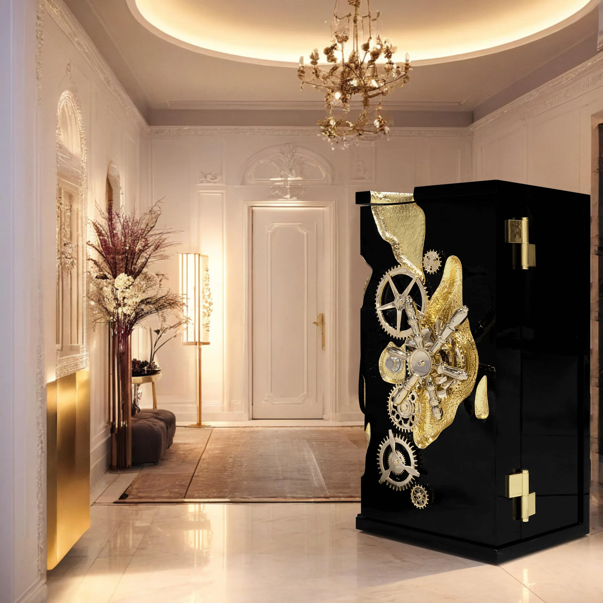 Customized new style living room cabinet anti-theft luxury  storage cabinet