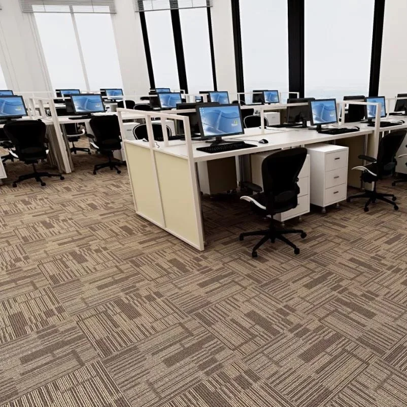 Коммерческая ковровая напольная плитка полипропиленовая самоклеящаяся сверхпрочная квадратная карповая Плитка 20x20 дюймов китайская для офиса