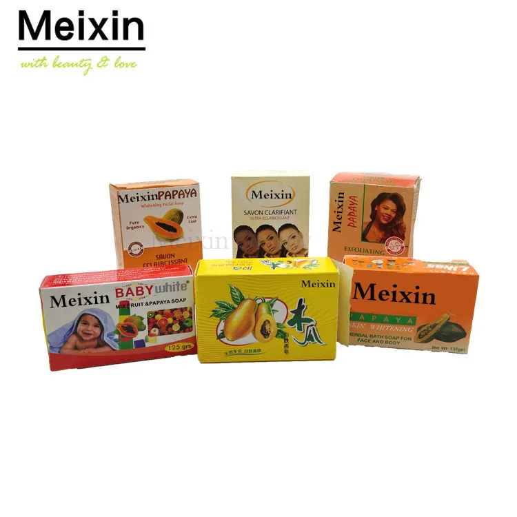 Meixin Cheap Philippines Pure Moisturizing Herbal Soaps Papaya Extract Body Soap
