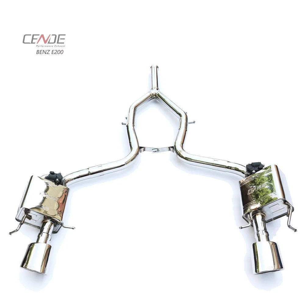 CENDE Stainless Steel 304 Catback Exhaust Muffler for MERCEDES BENZ E200 W212 AMG