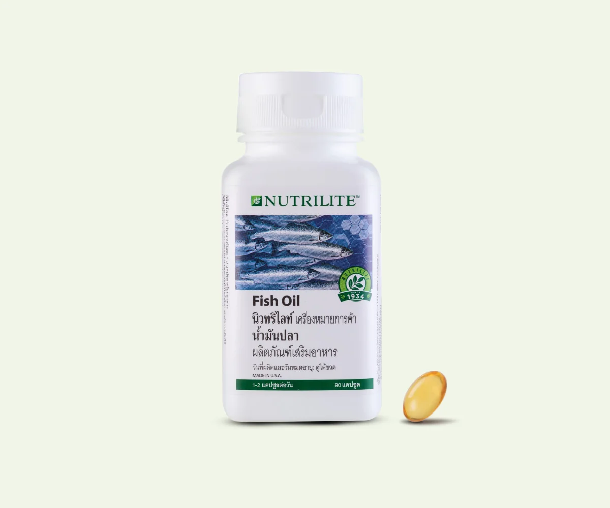 NUTRILITE Fish Oil  Contains 90 Capsules dietary supplement Nutrilite fish oil provides omega 3 fatty acids such as EPA and DHA