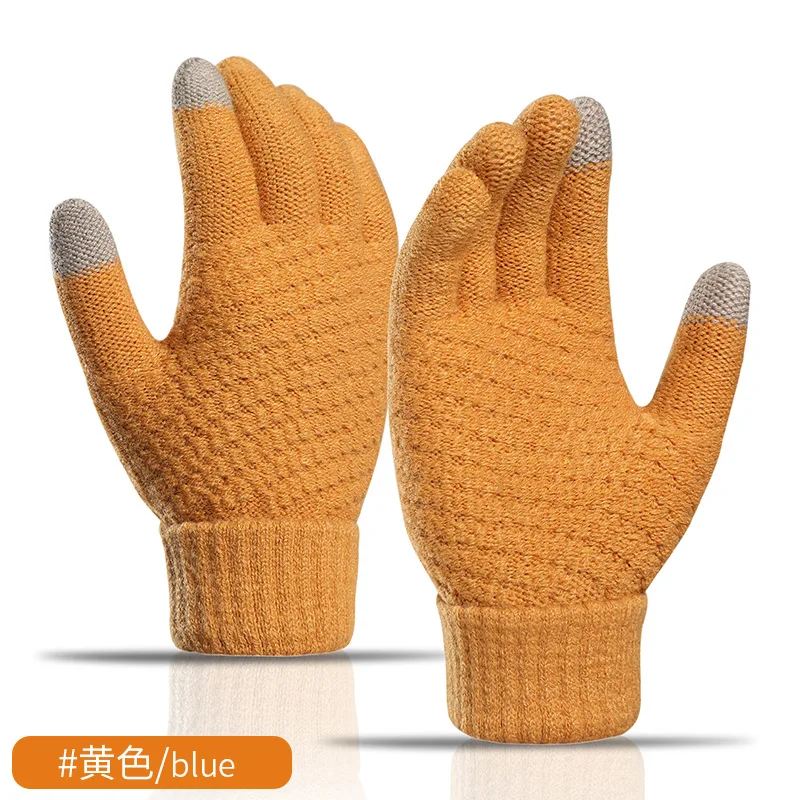 Customized Woman Screen Touch Glove Thicken Fashion Winter Warm Knitted Glove
