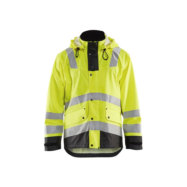 OEM and ODM 3M Reflective Rain Coat Factory Customized Waterproof Polyester Work Jacket Raincoat