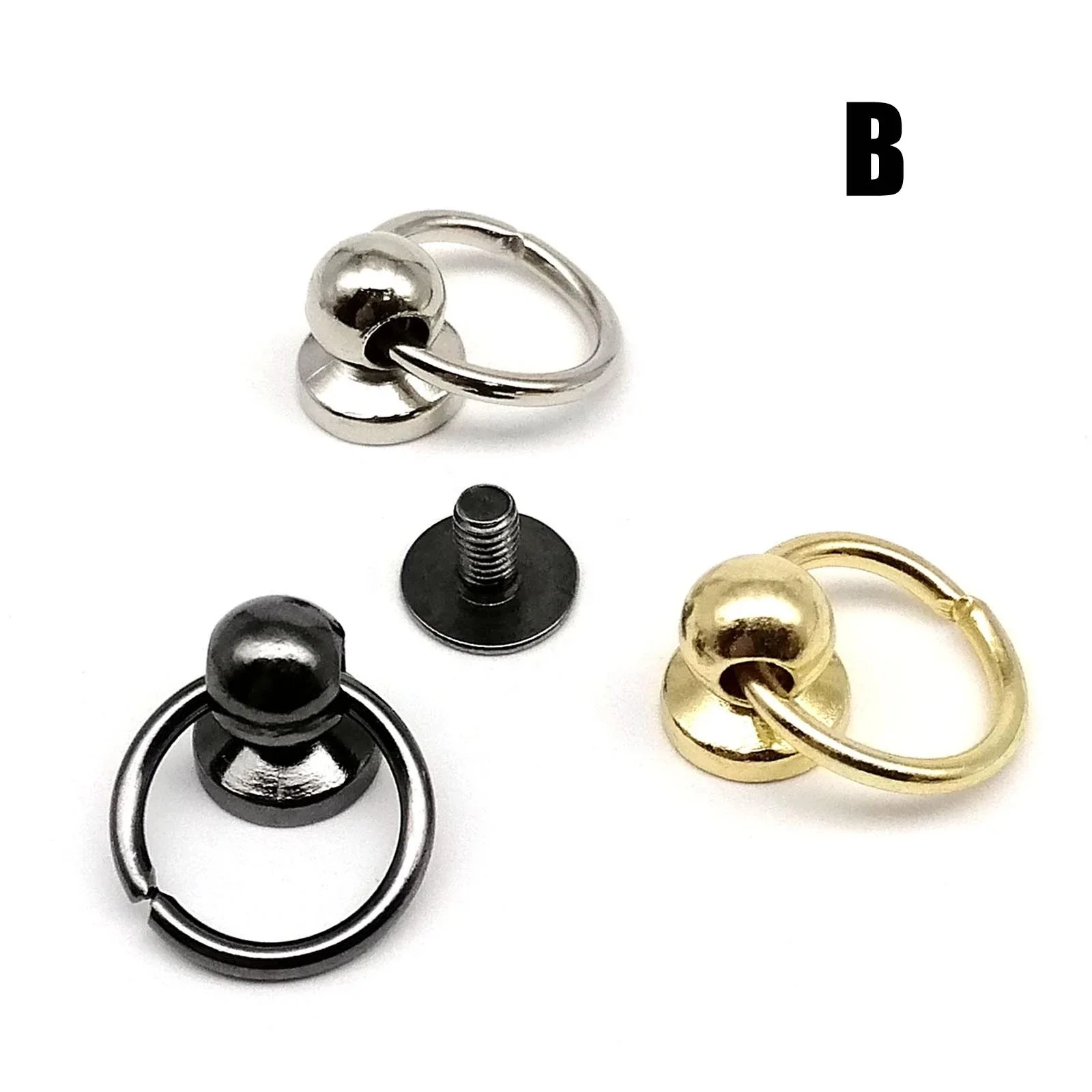 High Quality Zinc-alloy Ball Nail Screwback Chicago Screw Back Rivet Stud Spot with O Ring for Leather Bag Belt Phone Case