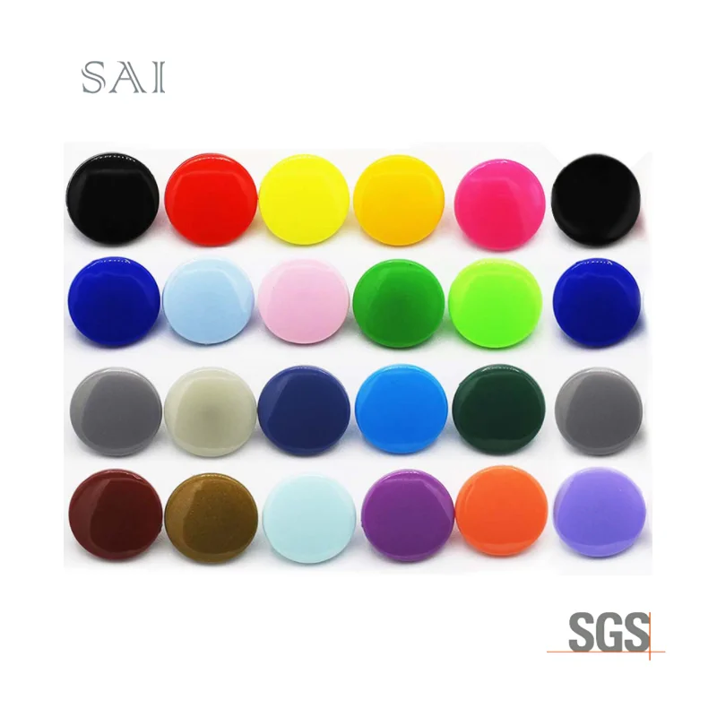 New Style Colorful Inventory Plastic Snap Button