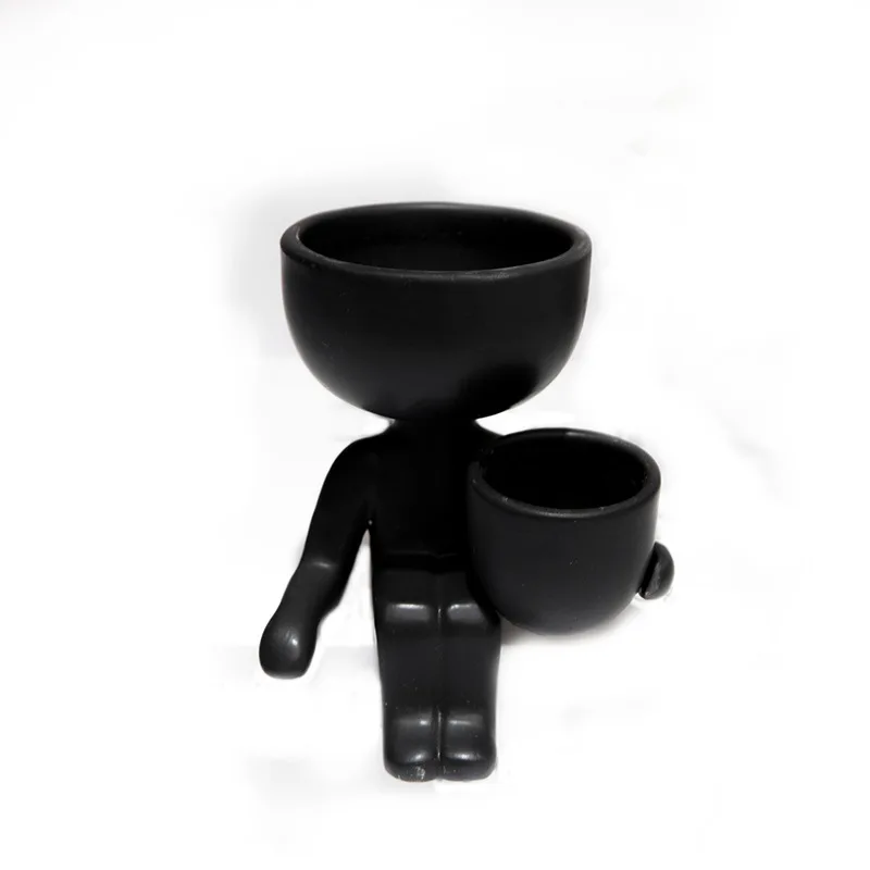 Humanoid ceramic flower pot creative crafts vase home decoration flowerpot decor gift