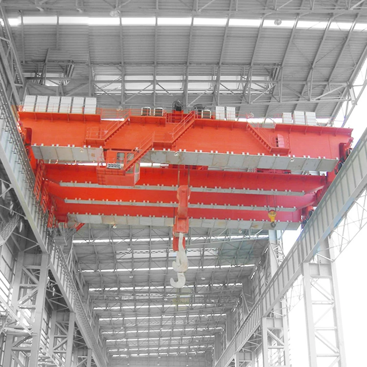 Double beams or girders electric overhead bridge traveling foundry casting ladle eot crane
