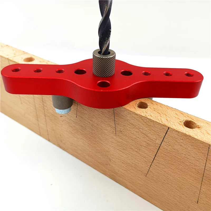 6/8/10mm Vertical Hole Jig Wood Dowel Hole Drilling Guide Jig Drill Bit Kit Joinery System Woodworking Drilling Locator