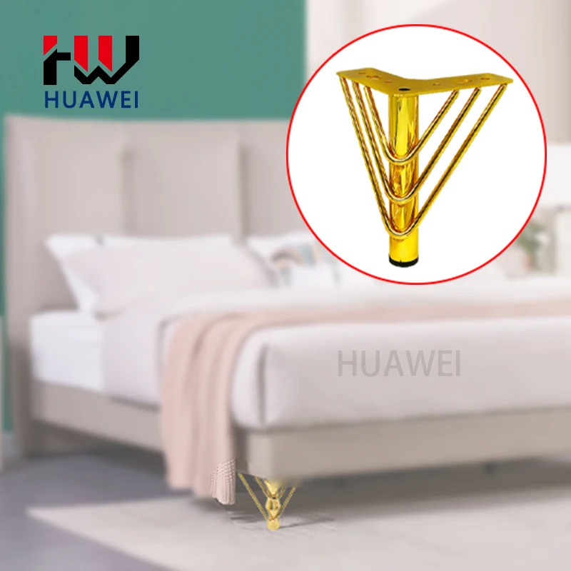 HUAWEI Sofa Decoration Accessories Furniture Hardware Cabinet 12cm 15cm 18cm Bed Table Chrome Gold Metal Sofa Leg For Furniture
