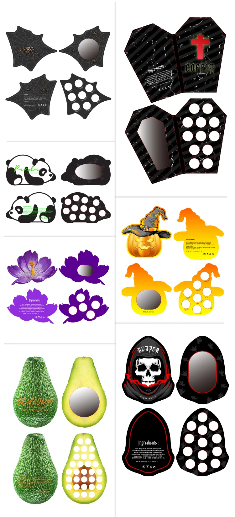 Empty Eyeshadow Palette Custom Single Chameleon Matte Shimmer Glitter Duochrome Eyeshadow Custom Eyeshadow Palette Private Label