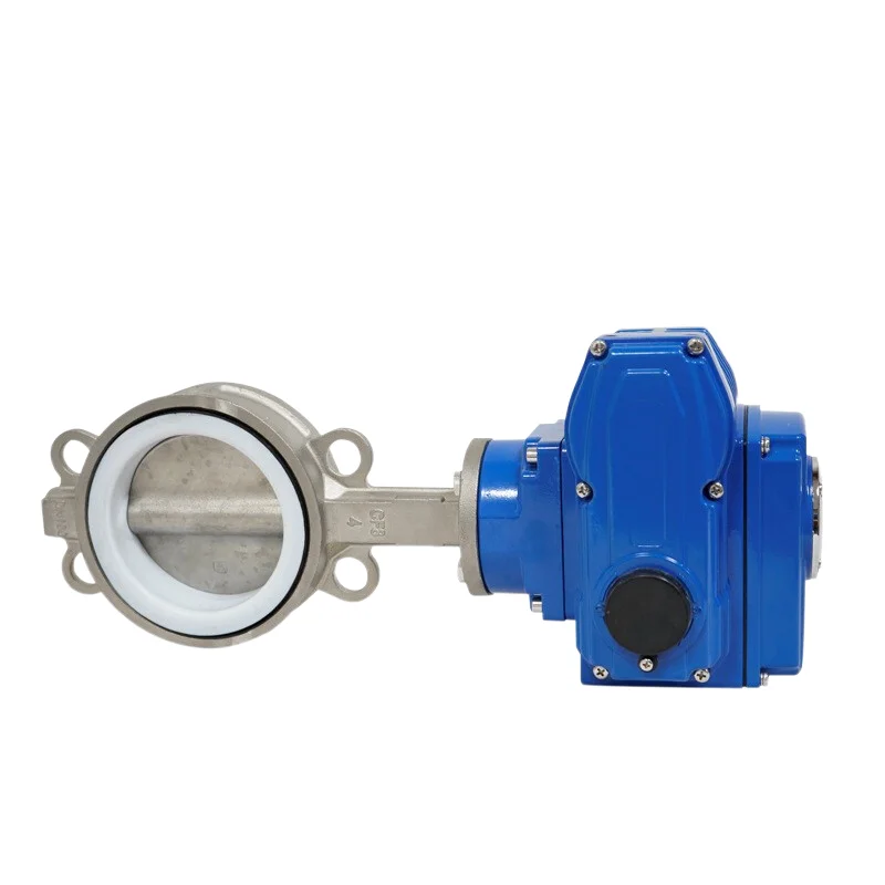 Stainless Steel PTFE Wafer Type Electric Butterfly Valve