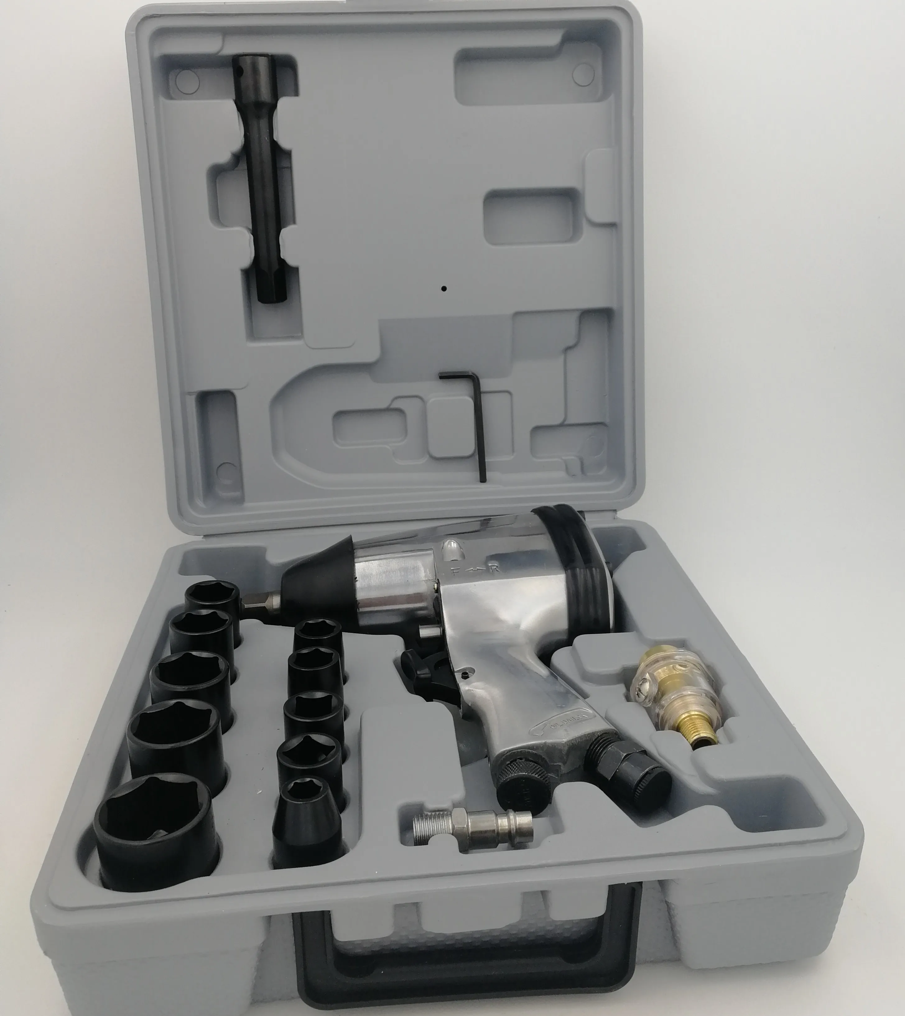
17PCS 1/2' AIR IMPACT WRENCH KIT, 17PCS PNEUMATIC TOOL SET 