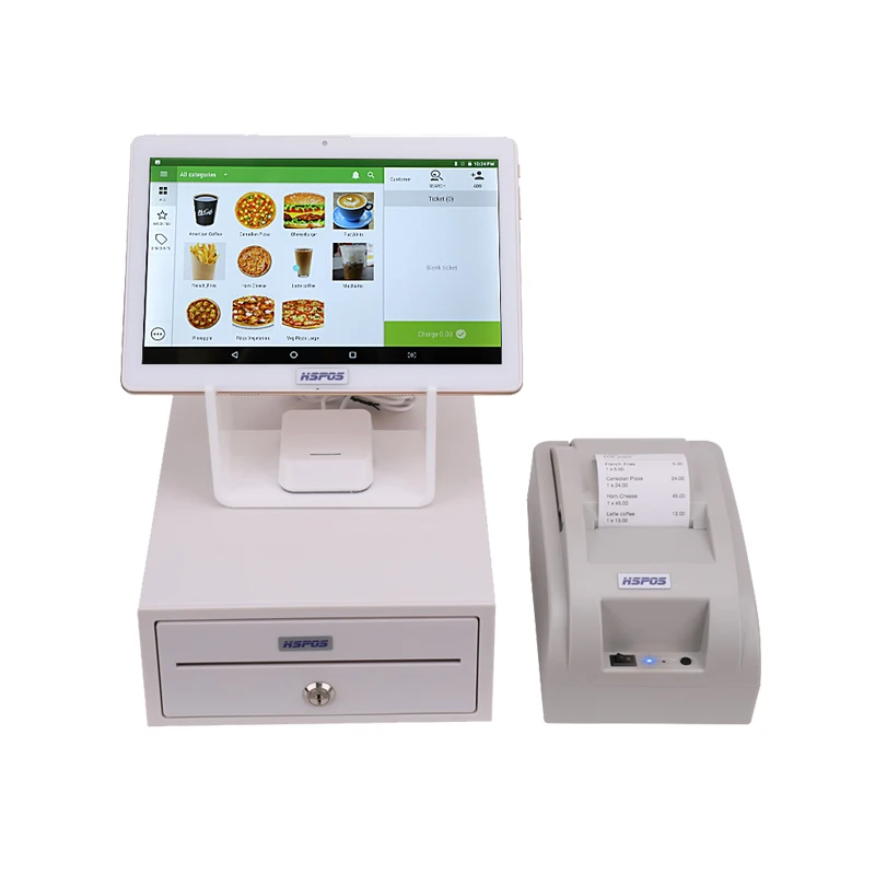 Multi-Interface Printer Android Pos Devices 10Inch Android Pos Set Pos Systems All in One