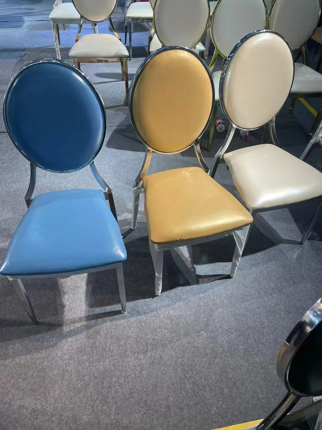 Luxury Dinning Room Furniture Modern Restaurant Leather Covers High Back Dining Restaurant Dining Chairs
