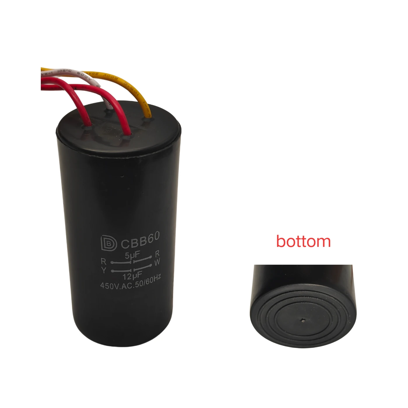 Factory-Direct High Quality CBB60 Motor Capacitor 5-12uf 450v for Washing Machines Washers spare parts Hotel Competitive Price
