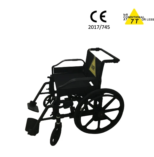 CE certified Non-magnetic wheelchair for MR use / for 7.0T MR equipment / Max loading capacity 125KGS