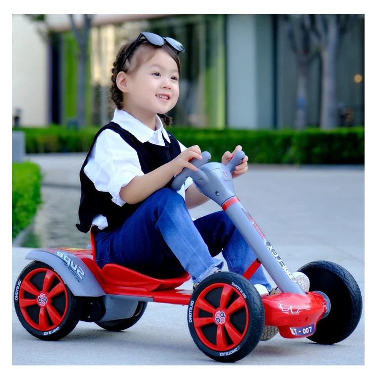China Wholesale Red Four Wheeler UTV Electric Pedal Go Kart Racing Karting for Kids and Adults