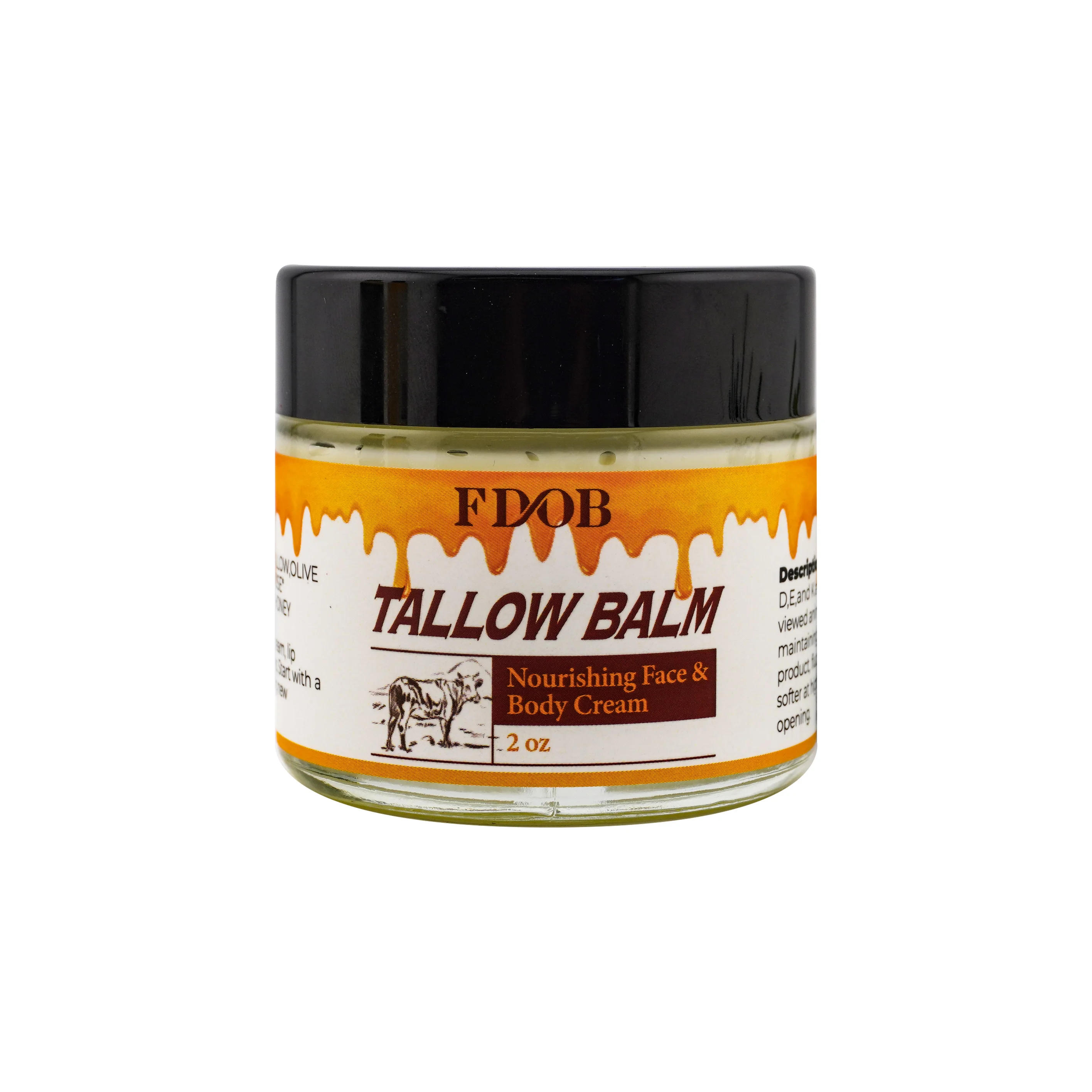 Natural Deep Soothing Moisturizing Sensitive Skin Care Diaper Rash Acne Dry Skin Whipped Beef Tallow Cream Blam