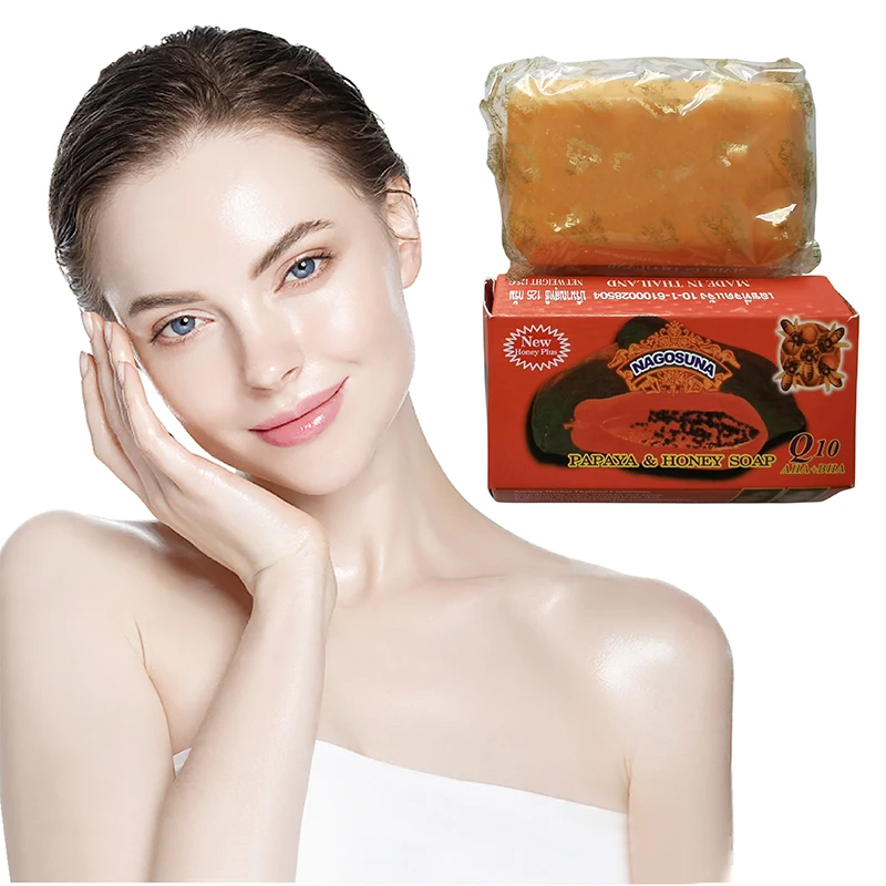 OEM soap with honey papaya whitening soap for man women bath skin cleansing soap whole sale factory