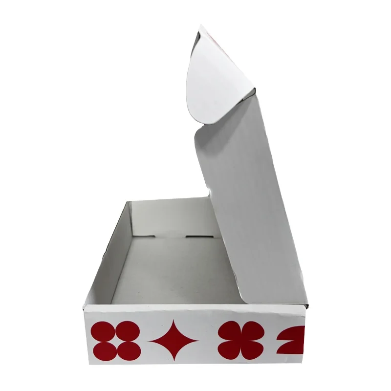 Factory Direct Sales 10x8x3 Customized Fashion Metal Logo Corrugated Cardboard Pink Jeans Clothing Mailer Paper Box