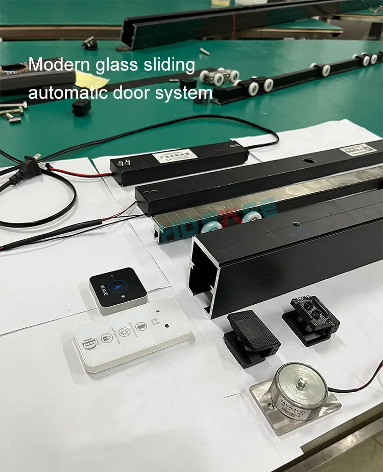 Auto Sliding Door System Electric Sensor Sliding Door system with smart glass Automatic Motor App Control Infrared Electrically