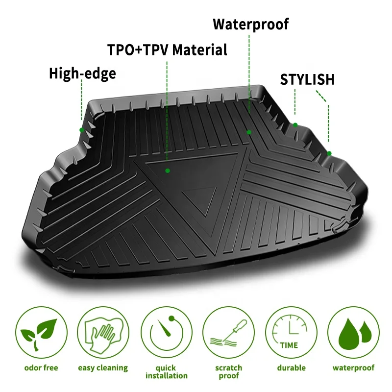 High Protective Fit Size Full Coverage Protective Car Trunk Mat Used for Hyundai Verna