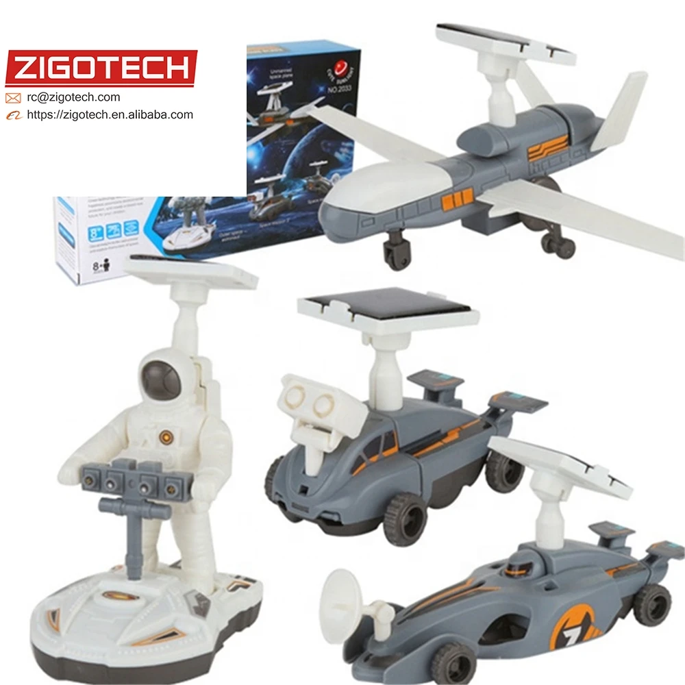 
Zigotech 4 in 1 space exploration robot kit DIY Assembly educational STEM Creation solar powered toys 