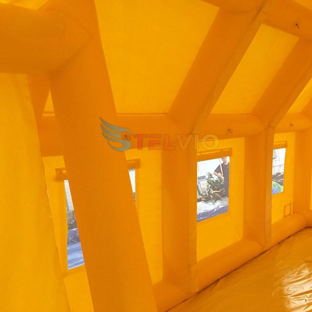 Double Safe Manufacturer Custom Live Green Large Canvas Camping Medical Inflatable Disaster Relief Tents