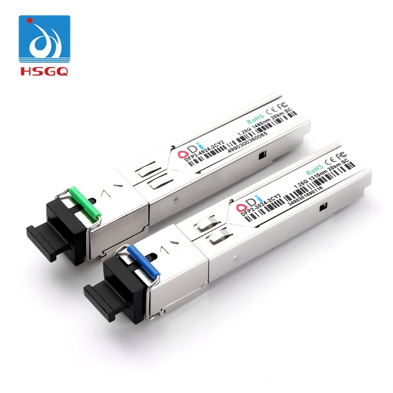 HSGQ 1 25 г одного волокна lc 20 км оптический трансивер 1310/1550nm нисходящий pon sfp