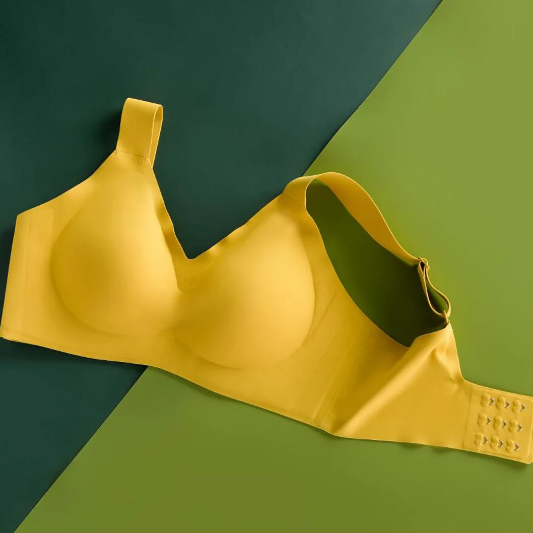 Wireless Sex Women Push Up Wireless Soft Sport Comfortable No Rim Push Up One Piece Solid Color Seamless Bra