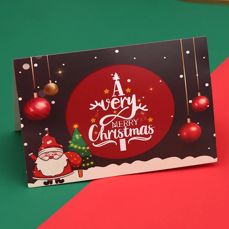 2024 Thick paper greeting card for Christmas, modern luxury basic christmas card with multiple design