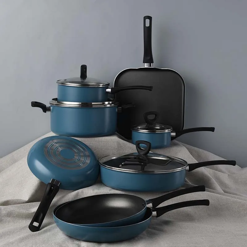 Household Kitchen Diecast Aluminum Non Stick Pan Set Cookware Sets Cooking